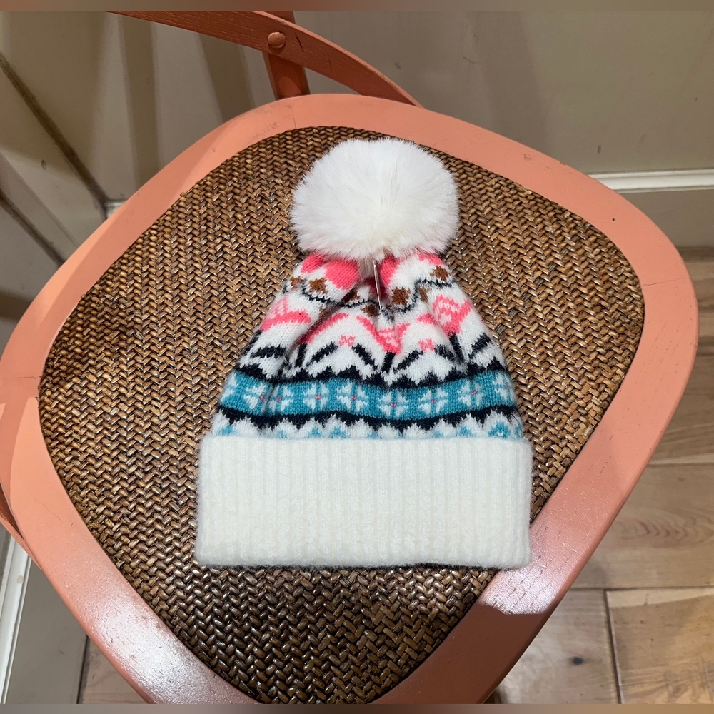 Multicolor Pom Pom Knit Beanie Brand New